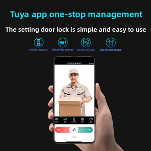 แอปพลิเคชัน Tuya ยอดนิยม ล็อคอัจฉริยะ WiFi  วัสดุอลูมิเนียมอัลลอยด์  แผงกระจกนิรภัย  เซ็นเซอร์ลายนิ้วมือ  ความจุลายนิ้วมือ 100 ลายนิ้วมือ - Product Image 5