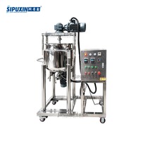 Agitateur électrique chauffant 100L à pales, homogénéisateur à cisaillement élevé, équipement de mélange à double enveloppe 3 couches pour cosmétiques, aliments et produits chimiques
