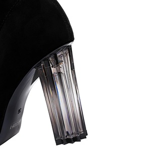 3126-1 Mùa Đông Thời Trang Hợp Đồng Pha Lê Rõ Ràng Gót Siêu Cao Gót Da Lộn Sexy Hộp Đêm Khởi Động Ngắn Khởi Động Của Phụ Nữ - Product Image 5