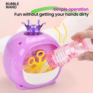 Máquina de Burbujas Eléctrica con Forma de Corona, 6 Agujeros, Color Morado, Juguete para Exteriores con Líquido para Burbujas, Portátil, Regalo de Verano para Niños - Product Image 3