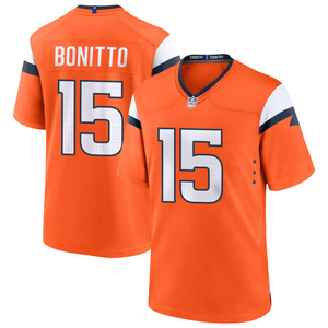 2026 Denver Jersey Custom American Football Shirts Gestikte Geborduurde Jeugd Uniformen Sportkleding met Logo's Oranje - Product Image 4