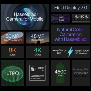 Oneplus 9 Pro Wereldwijde Versie Smartphone 8Gb 128Gb Snapdragon 888 5G 6.7Inch 120Hz Vloeiend Display Hasselblad 50mp Camera Mobiel <span class=keywords><strong>Ph</strong></span> - Product Image 4