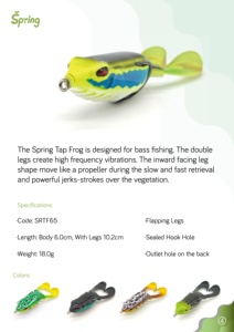 <span class=keywords><strong>กบ</strong></span>ปลอมแบบพับได้ Tap Frog สำหรับคลุมใบบัวหนา ตะขอคู่คมกริบด้วยสารเคมี <span class=keywords><strong>ยาง</strong></span>ทนทาน เหมาะสำหรับตกปลาไพค์ - Product Image 6