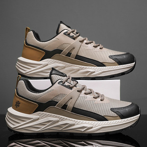 Nouvelles chaussures de trekking pour hommes à semelle épaisse de haute qualité, légères, en EVA et maille, à lacets, à bas prix, de la marque des fabricants de chaussures de Jinjiang - Product Image 1