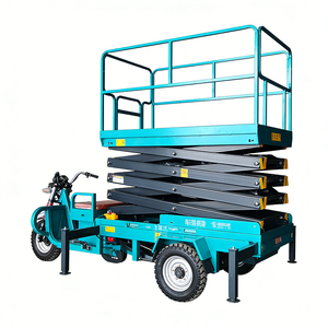 Plataforma Elevadora de Tijera Eléctrica para Triciclo, Grúa Elevadora de Acero al Manganeso con Presión de Aceite, 2 Personas, 4-6m/min - Product Image 1
