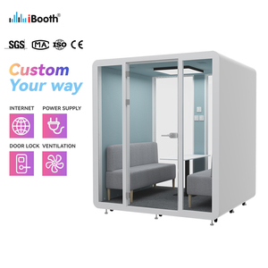 ห้องโทรศัพท์เก็บเสียงแบบพกพา สำนักงานเคลื่อนที่ ห้องทำงานเก็บเสียง ห้องสตูดิโอเก็บเสียง - Product Image 5