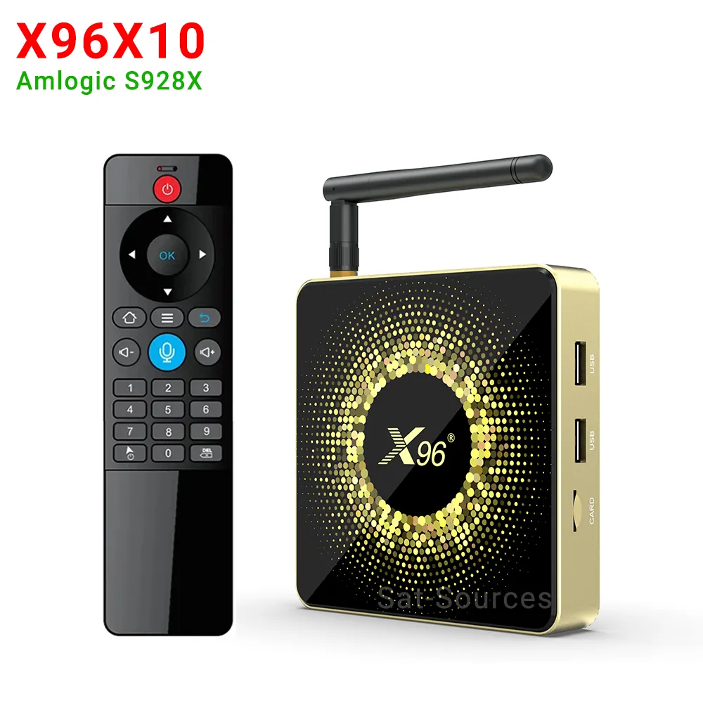 2023x96x10 Amlogic S928X Android 11.0 TV Box 8K Ultra HD H.265 HEVC WiFi-6 BT5.2 1000M LAN AVI 4G/32G 8G/64G X96 x 10