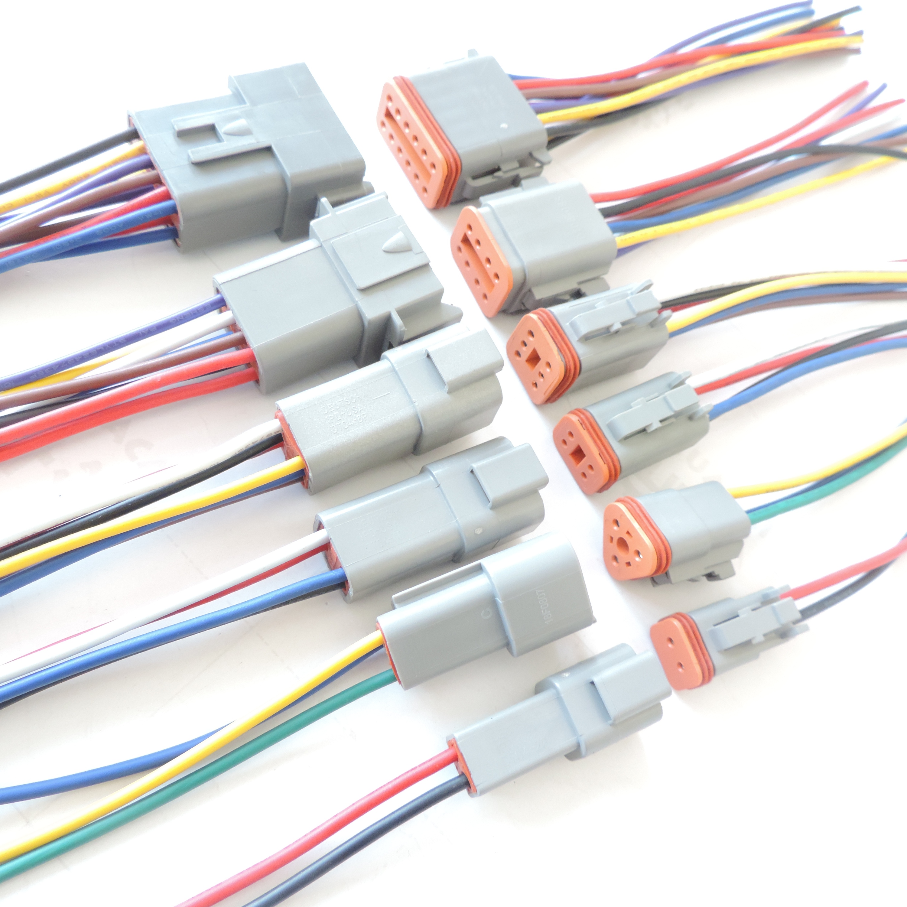 Deutsch 2-Pin Waterproof Connector Kit - 14 AWG Wire, IP67 Rated, DT04-2P & DT06-2S