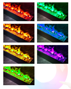 Cheminées électriques à <span class=keywords><strong>flamme</strong></span> murales modernes OEM Chauffage Écran LED Cheminée électrique à LED CE Ménage 1500W 1mm Noir - Product Image 1