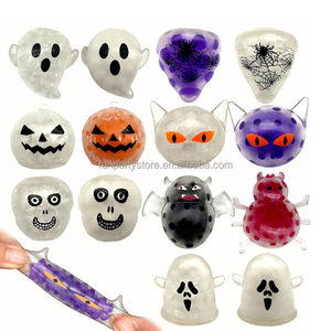 Juguete Antiestrés de Halloween con Cuentas de Colores, Bola de TPR Suave y Elástica, Juguete para Aliviar el Estrés, Regalo de Cumpleaños, Juguete en Cápsula - Product Image 1