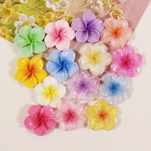Vente en gros 100 pièces perles de résine Plumeria <span class=keywords><strong>Rubra</strong></span> colorées écologiques bricolage résine artisanat coque de téléphone Scrapbooking décoration - Product Image 2
