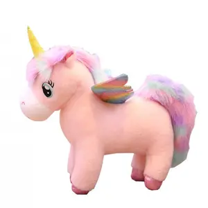 Boneka Unicorn Kustom Pegasus Mainan Boneka Mewah Tidur Bantal Tidur Hadiah Ulang Tahun Anak Boneka Unicorn