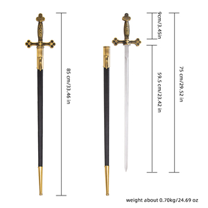 Épée de Croisé de 85 cm de Style Européen, Épée Jouet de Collection pour Cosplay - Product Image 2
