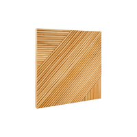 MUMU DESIGN Panneaux muraux à motifs géométriques 3D en bois massif contreplaqué Installation intérieure pratique Panneau mural puzzle
