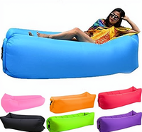 Canapé gonflable portable, chaise longue d'extérieur sans pompe, sac de couchage paresseux pour le camping, la plage et les voyages