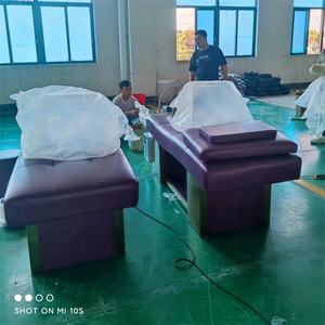 Kisen – nouveau meuble de salon de coiffure, <span class=keywords><strong>shampoing</strong></span> <span class=keywords><strong>violet</strong></span> avec circulation d'eau, lavage du dos, bol blanc à vendre - Product Image 4