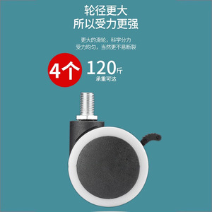 Roulettes Norton Furniture Caster 1,5-2 pouces en PU, pivotantes et silencieuses, pour chaise de bureau, équipement médical - Product Image 1