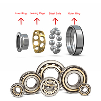 Bearing B706C Angular Contact Ball Bearing 706C Ukuran 6*17*6mm 6x17x6mm Angular Contact Ball Bearing 706C / 708C / P5 706