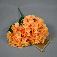 Großhandel Hochzeit Hausgarten Dekoration 5 Köpfe 5 Gabeln künstliche Seide Blumen Hortensie Bouquet Läufer Straße Blei Blume