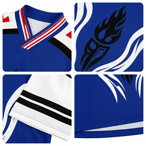 Maglia da Calcio Vintage Personalizzata, Design Retrò, Manica Corta con Colletto, Streetwear Traspirante in Poliestere, OEM - Product Image 4