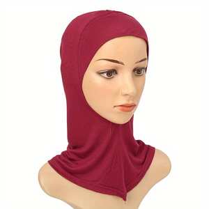 CCY Casquette élastique musulmane tendance pour hijab sous écharpe chapeau élégant cou couverture complète crème solaire décontracté châle casquette pour femmes - Product Image 6