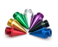 20 pièces/ensemble Écrous de roue M12x1.5 en aluminium à pointes rouges, zingués, classe 4.8 et 6.8, avec clé de serrage pour tuning et course, pour jantes de rechange