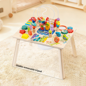 Gioco Educativo Montessori Multifunzionale <span class=keywords><strong>per</strong></span> <span class=keywords><strong>Bambini</strong></span>, Gioco di Pesca in Legno <span class=keywords><strong>9</strong></span>-in-1, Tavolo Attività Sensoriale <span class=keywords><strong>per</strong></span> <span class=keywords><strong>Bambini</strong></span> - Product Image 5