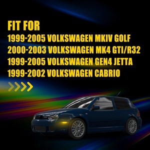 ไฟเลี้ยวข้าง LED สีเหลืองอำพันสำหรับรถยนต์ VW Golf Cabrio Jetta 99-05 เลนส์รมดำ - Product Image 2