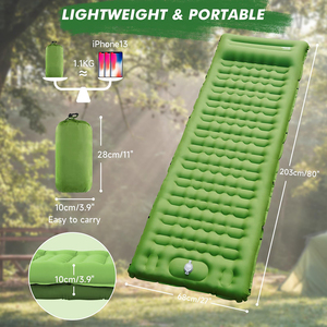 E-RIKE Materassino Gonfiabile Impermeabile di Alta Qualità con Pompa Integrata in TPU, Ultraleggero per Escursionismo e Campeggio - Product Image 2