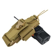 Sac banane MOLLE pour radio avec fermeture à fermoirs, pour talkie-walkie tactique, entraînement, en nylon imperméable, à porter à l'épaule