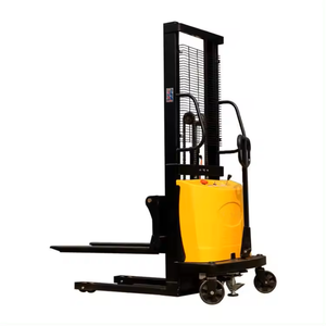 JG Wholesale <strong>Mini</strong> 0.5 Ton 1 Ton Small <strong>Portable</strong> Self-Lifting Forklift Walking Type AGV Semi-Electric <strong>Stacker</strong> Hand-Powered Used - Product Image 5