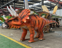 Modèle de Triceratops animatronique, dinosaure robotisé, fabrication sur mesure à l'usine de Zigong, avec son et mouvements réalistes, accessoire d'exposition pour parc à thème