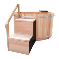 Kanadische Sauna Holz Runde Red Cedar Whirlpool Holzfass Einweichen Dampf Dusche Funktion für den Verkauf