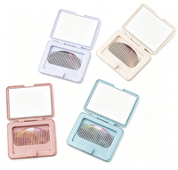 Mini miroir de voyage carré en plastique avec peigne, pliable, léger, portable, pour maquillage extérieur, personnalisé