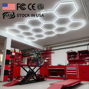 Tiết kiệm năng lượng DIY <span class=keywords><strong>Led</strong></span> hình lục giác tổ ong Xe Hội thảo nhà để xe ánh sáng Trần Bảng điều chỉnh - Product Image 1