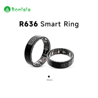 Bague connectée ECG étanche IP69 en acier inoxydable avec contrôle par application, suivi de la fréquence cardiaque, de l'oxygène sanguin, de la pression artérielle, GPS et réveil