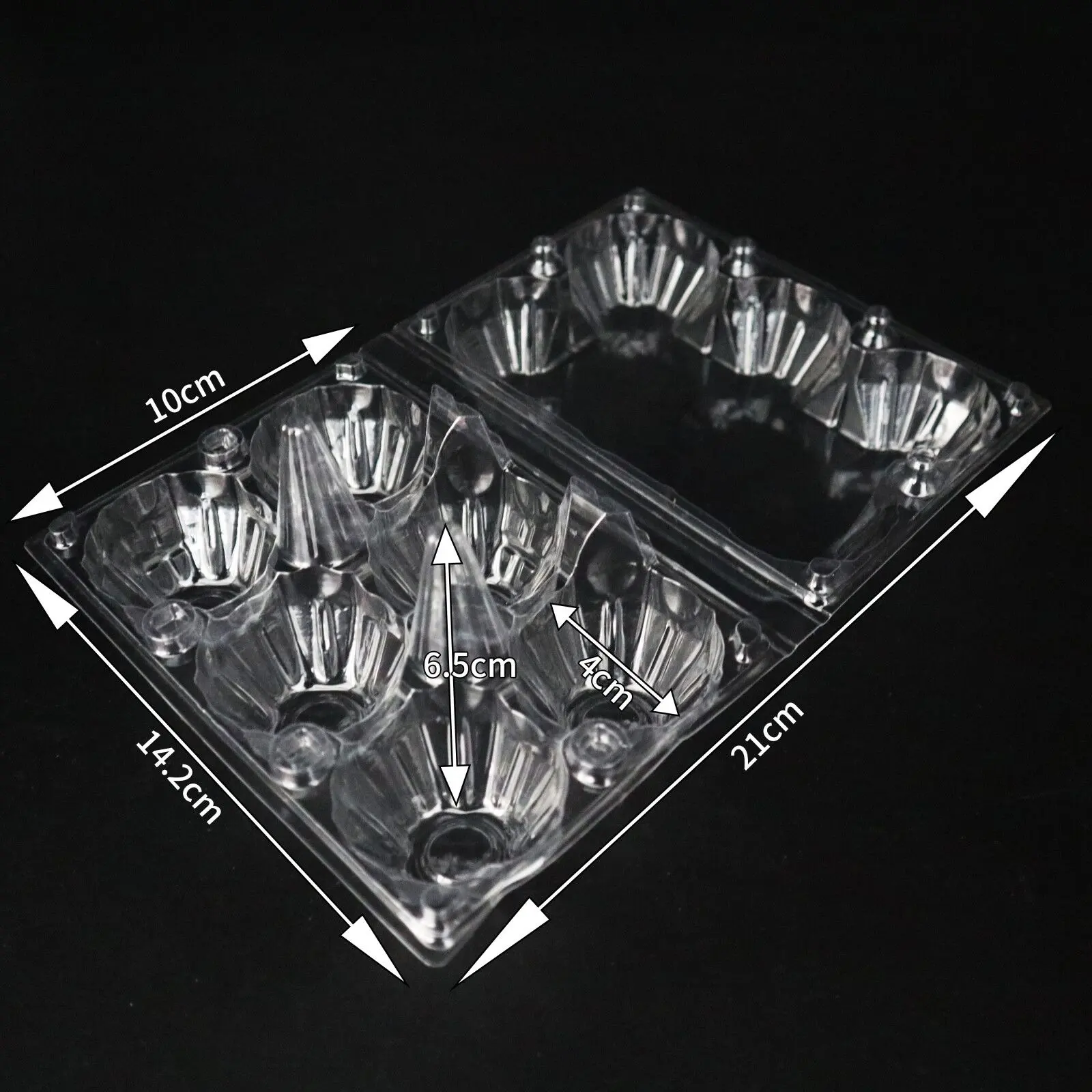 Ingrosso 6/8/9/12 fori trasparente in plastica vassoio per uova, di medie dimensioni in plastica trasparente scatola per uova