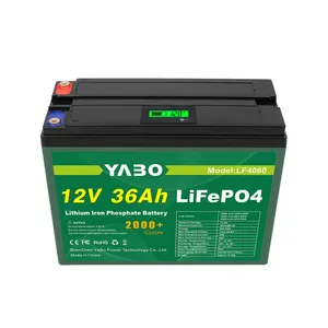 फ़ैक्टरी प्रत्यक्ष बिक्री थोक लाइफपो4 12v 36ah लिथियम बैटरी लिथियम 12V