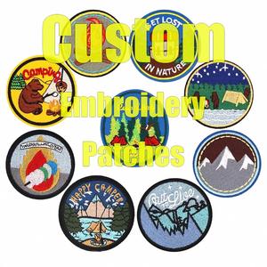 Customized Logo Embroidered <b>Badges</b> <b>Sew</b> on Heat Press Embroidered Logo Iron on Clothing Twill Jeans Custom Patches - Product Image 2