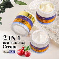 Crème Visage 2 en 1 : Correction Rétinol 7 Jours, Soin de Beauté Jour & Nuit, Protection Solaire, Hydratante et Éclaircissante