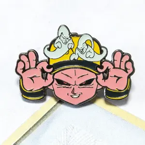 Wholesale Metal Crafts Custom Anime Character Design Soft Pin Badge Green Glowed Enamel Lapel Pins For Hat