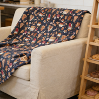 Couverture Sherpa Moderne Tricotée Ultra Douce à Motif Dessin Animé de Noël pour Canapé, Chaise, Lit, Avion - Douillette, Luxueuse et Moelleuse pour les Fêtes