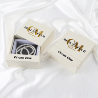 Boîte à bijoux en papier recyclable faite à la main avec logo personnalisé écologique pour collier, bagues - Bijoux de qualité