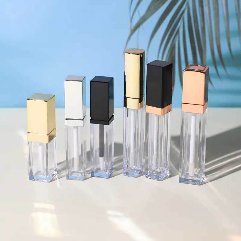8ml pink lip gloss packaging lipgloss tubes container lip gloss tubes With Brush Applicator honey lip gloss