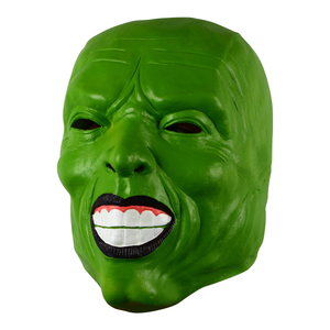 Máscara de Jim de <span class=keywords><strong>la</strong></span> Película The Mask, Máscara Divertida de Cara <span class=keywords><strong>Verde</strong></span> para Cosplay, Accesorios de Disfraces para Fiestas de Halloween, Disfraz de Terror - Product Image 1