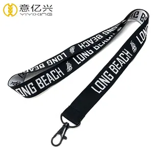 Sem pedido mínimo Custom Fashion 30mm Poliéster Algodão Lanyard Cordão Bordado