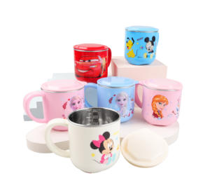 Juego de vajilla de comedor para niños de Disney Frozen Mickey Elsa Daisy-<span class=keywords><strong>Taza</strong></span> de agua y vasos de plástico y acero inoxidable para niños - Product Image 2