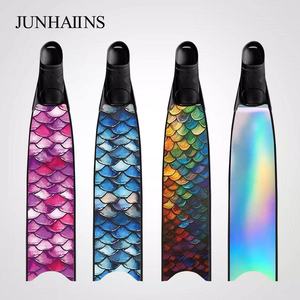 JUNHAIINS Palmes professionnelles en fibre de verre enduite pour la plongée libre, unisexe, à longue palete, pour la plongée avec tuba et la pêche sous-marine - Product Image 2