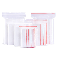 Sacs refermables en LDPE personnalisés pour l'emballage alimentaire, sacs en plastique transparents avec fermeture à glissière
