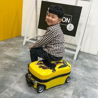 Valise à roulettes d'embarquement étanche avec dessin animé 3D pour enfants avec roulettes pour enfants
